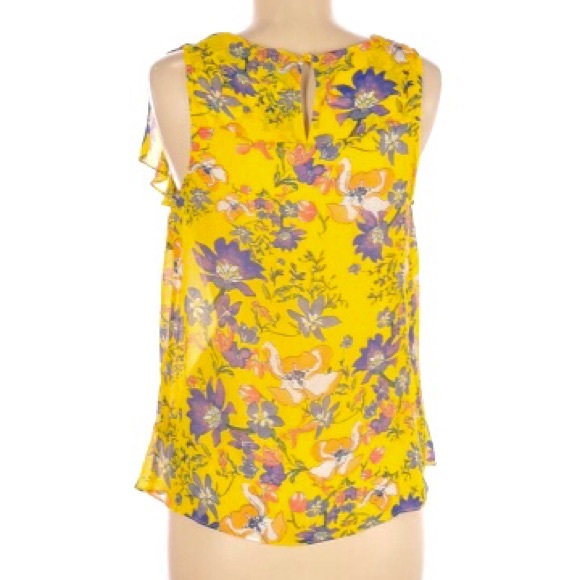 Anthropologie HD in Paris yellow floral flutter - Picture 3 of 8